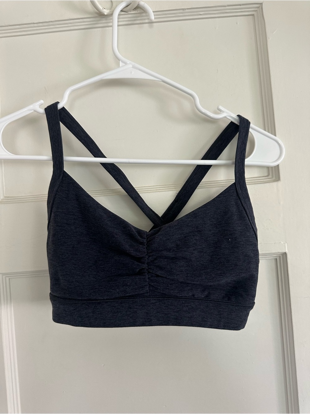 Vuori Charcoal Ruched Sports Bralette